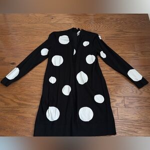 Chico’s Women’s Black and White Polka Dot Cardigan